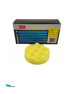 3M Perfect It Polijstpad 75MM geel 50536