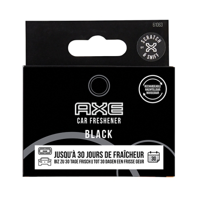 AXE Navulling Luchtverfrisser Alu Houder Black 2 Stuks