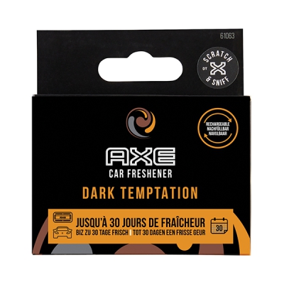 AXE Navulling Luchtverfrisser Alu Houder Dark Temptation 2 Stuks